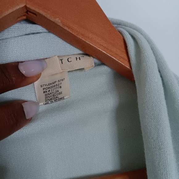 Love Stitch Medium Fringe Cowl Neck Shawl Sweater Poncho style IMP-5797 - Picture 5 of 8